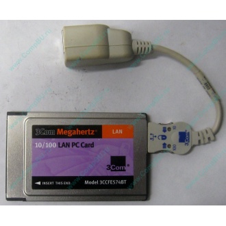 Сетевая карта для ноутбука 3COM Mehahertz 3CCFE574BT (PCMCIA) - Мурманск